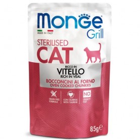 Monge Grill Влажный корм с телятиной для стерилизованных кошек, 85 г