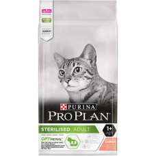 Purina Pro Plan Sterilised Сухой корм с лососем для стерилизованных кошек, упаковка 10 кг, на развес 1 кг