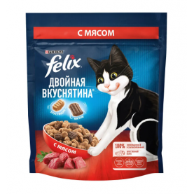 Felix Сухой корм с мясом для взрослых кошек, 1.3 кг
