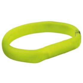 Trixie Ошейник светящийся регулируемый с USB зеленый, для собак, XS-S 35 см / 18 мм