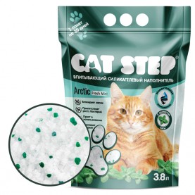 CAT STEP Arctic Fresh Mint Наполнитель впитывающий силикагелевый, 3.8 л