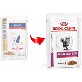 Royal Canin Renal with Beef Gravy Влажный корм для кошек с проблемами почек с рыбой, 85 г