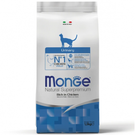 Monge Urinary Сухой корм с курицей и рисом для профилактики мочекаменной болезни для кошек, 1.5 кг