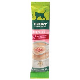 Titbit Лакомство крем-суп с кусочками телятины для кошек, 10 г