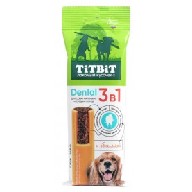 Titbit Dental Лакомство Снек с облепихой для собак мелких и средних пород, 110 г