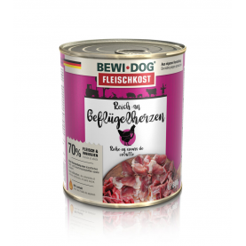 Bewi Dog Poultry hearts Влажный корм для собак, 800 г