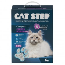 CAT STEP Compact Carbon Power Plus Наполнитель комкующийся минеральный, 6 л