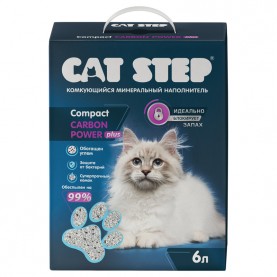 CAT STEP Compact Carbon Power Plus Наполнитель комкующийся минеральный, 6 л
