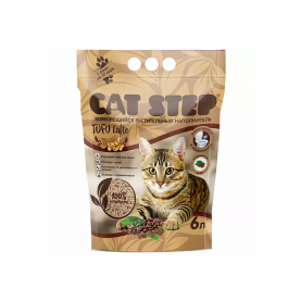 CAT STEP Tofu Latte Наполнитель комкующийся растительный, 6 л