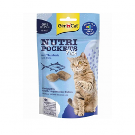 GimCat Fish Лакомство для кошек Подушечки с тунцом, 60 г
