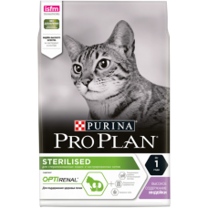 Purina Pro Plan Sterilised Сухой корм с индейкой для стерилизованных кошек, 3 кг