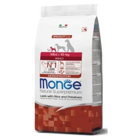 Monge Monoprotein MINI Adult Сухой корм с ягненком, рисом, картофелем для собак мелких пород, упаковка 15 кг, на развес 1 кг