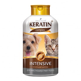 Rolf Club Keratin+Intensive Шампунь питательный для жесткошерстных кошек и собак, 400 мл