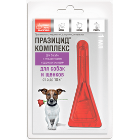 Празицид Комплекс Капли антигельминтные для щенков и собак (5-10 кг), 1 пипетка