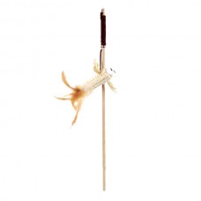 Triol NATURAL Игрушка-дразнилка для кошек из натуральных материалов "Птичка", 70/400 мм