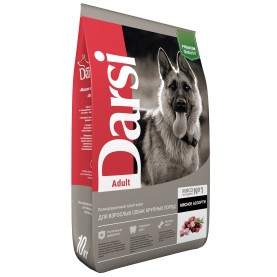 DARSI Сухой корм для взрослых собак крупных пород, Adult, Мясное ассорти, упаковка 10 кг