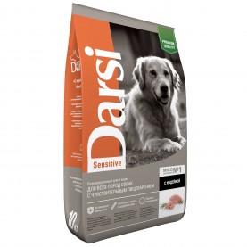DARSI Сухой корм для собак всех пород, Sensitive, Индейка, упаковка 10 кг, на развес 1 кг