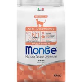 Monge Monoprotein Сухой корм с лососем для кошек, 400 г