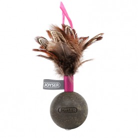 JOYSER Игрушка мяч из спрессованной кошачьей мяты с перьями для кошек, 13 см