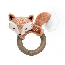 Gigwi CATCH & SCRATCH ECO Игрушка Лисичка с кольцом из мататаби для кошек, 11 см