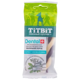 Titbit Dental+ Лакомство Косичка с мясом кролика для собак мелких пород, 40 г
