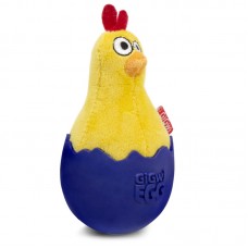 Gigwi EGG Игрушка цыпленок-неваляшка с пищалкой для собак, 14 см