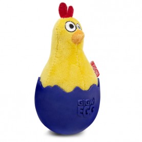 Gigwi EGG Игрушка цыпленок-неваляшка с пищалкой для собак, 14 см