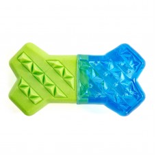 EliteDog Игрушка резиновая сине-зелёная "Кость охлаждающая" для собак, 13х7х4 см