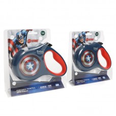 Triol Marvel Поводок-рулетка для собак Капитан Америка S, 5м до 12кг, лента
