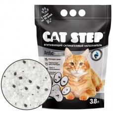 CAT STEP Arctic Black&White Наполнитель впитывающий силикагелевый, 3.8 л