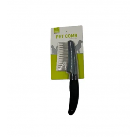 Nunbell, расческа с резиновой ручкой для средне- и длинношерстных собак и кошек, 20х5 см