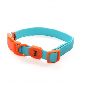 Triol Ошейник из биотана "Лазурный апельсин" S, голубой, 15 x 270-370 мм