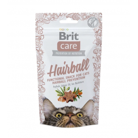 Brit Care Hairball лакомство с уткой для кошек, 50 гр.