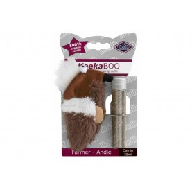 EBI Игрушка для кошек мягкая с кошачьей мятой "Farmer-Andie", коричневая, 9 см