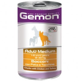 Gemon Влажный корм с курицей и индейкой для собак средних пород (12-30 кг), 1.25 кг