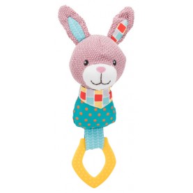 Trixie Junior Игрушка кролик с кольцом для щенков, 23 см