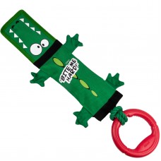 Gigwi BITE ME HARD Игрушка Крокодил на веревке с ручкой с пищалкой для собак, 51 см