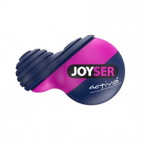JOYSER Игрушка Active резиновый мяч с пищалкой сине-розовый для собак, размер M, 12 см