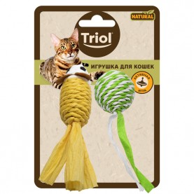Triol NATURAL Набор игрушек для кошек из натуральных материалов 