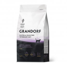 Grandorf Vet Cat Hypoallergenic Сухой корм с кроликом для кошек, склонных к аллергии, на развес 1 кг