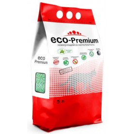 Eco-Premium Алое вера Наполнитель древесный комкующийся для кошачьего туалета, 1.9 кг (5 л)