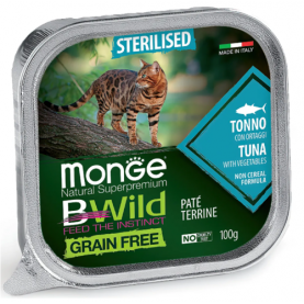 Monge Bwild Влажный корм с тунцом и овощами для кошек, 100 г