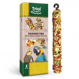 Triol Original Лакомство для крупных и средних попугаев с фруктами и мёдом (2 шт), 55 г