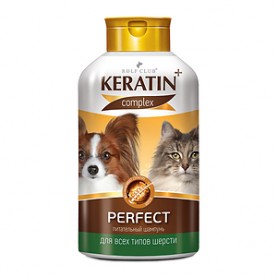 Rolf Club Keratin+Perfect Шампунь питательный для всех типов шерсти для кошек и собак, 400 мл
