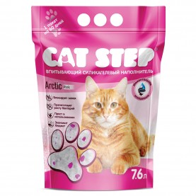 CAT STEP Arctic Pink Наполнитель впитывающий силикагелевый, 7.6 л
