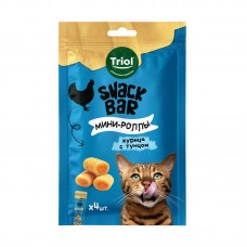 Triol SNACK BAR Лакомство мини-роллы из курицы с тунцом для кошек, 10 г