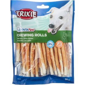 Trixie Лакомство Denta Fun палочки крученые с курицей для собак, 30 шт, 240 г