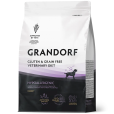 Grandorf Vet Dog Hypoallergenic Сухой корм с кроликом для собак, склонных к аллергии, упаковка 1 кг