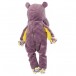 Gigwi PLUSH FRIENDZ Игрушка Бегемот с веревкой для собак, 34 см