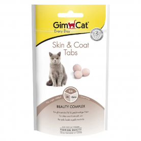 GimCat Skin&Coat витаминизированные лакомства Таблетки для кошек, 40 г
